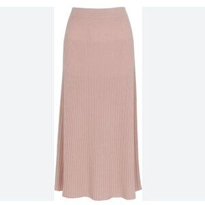 360 Cashmere Katelyn Long Cashmere Skirt Nude Pink Medium